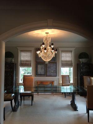 Restored chandelier in a north shore home