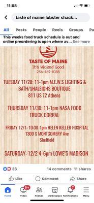 Food Truck Schedule