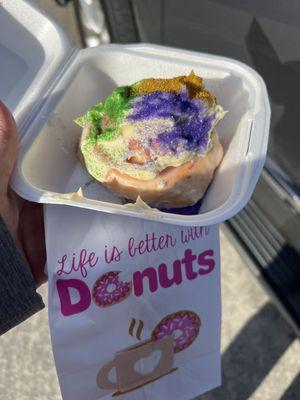 My own personal King-cake - and yes, life IS better with Donuts!