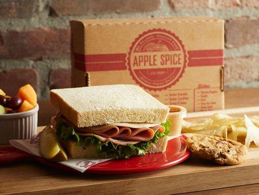 Box Lunch which always includes a pickle, side dish, fresh baked cookie and a mint!