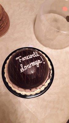 My farewell cake