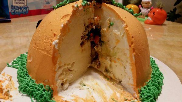 Pumpkin pinata cake