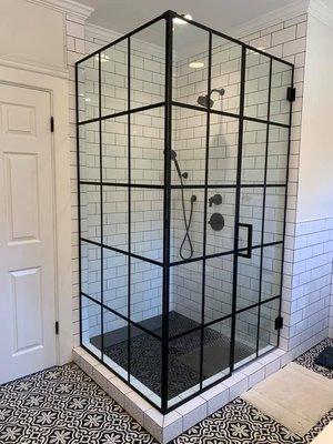 Our customer wanted a modern, updated shower to compliment his subway tile and beautiful flooring and we made his vision come to life!