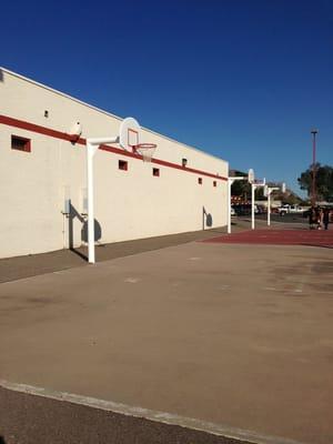 Mountain view from basketball court facing east