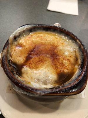 Cup of french onion soup