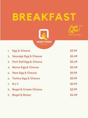 Breakfast Menu