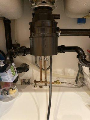 removed old garbage disposal