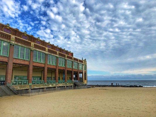 Beautiful, chilly day at convention hall, Asbury Park.