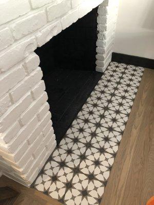 Fireplace - floor tiles