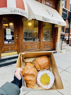 Croissant，Chocolate Croissant，Hazelnut Pistachio Danish