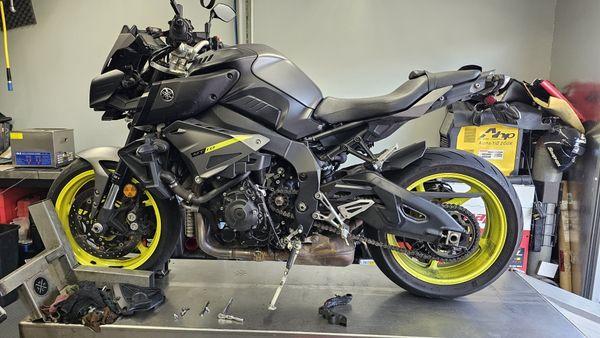 Yamaha MT10 in for Service.