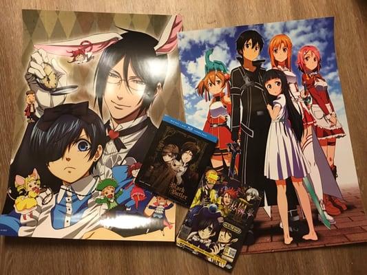 Bought Black butler DVD's: Book of Circus and the Book of Murder . The owners gave me two free posters !