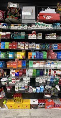 Cigarettes selection.