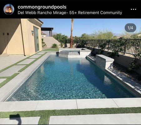 New Pool, Spa, Hardscape & Landscape in Rancho Mirage, CA