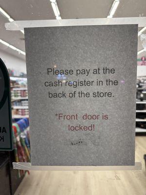 Please pay at the cash register