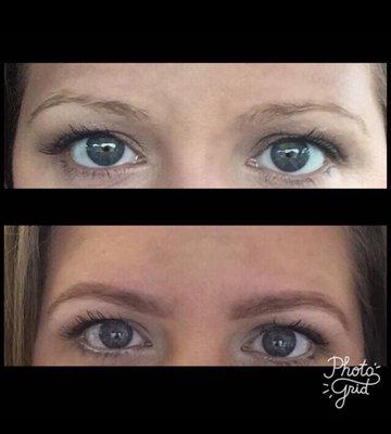 Brow tint and shaping