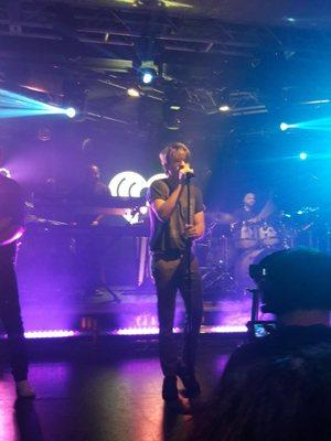 Charlie Puth performing at the iHeartRadio Theater.