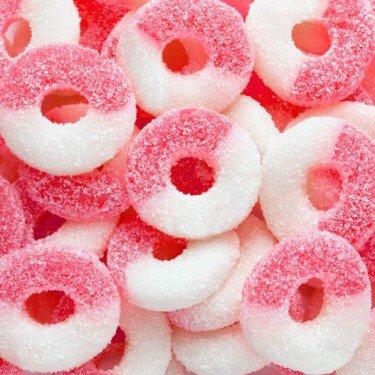 Watermelon gummy rings