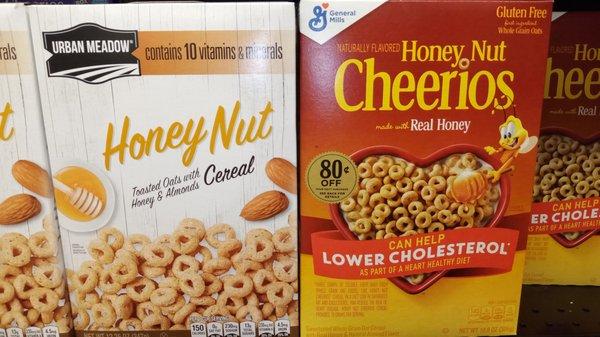 Urban Meadows Honey Nut Cereal is better. Bigger pieces and Lighter crunch.