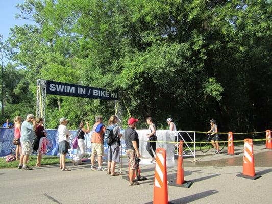 Transition area - Swim in/Bike in.