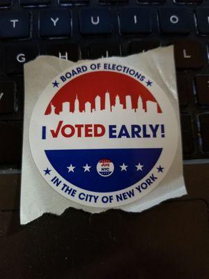 Early Voting sticker.