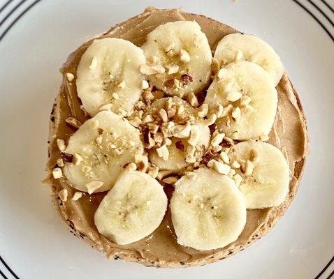 Peanut Butter & Banana on a Bagel