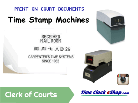 Time Date Stamp Machines, also know as a Mail Room Time Clock.