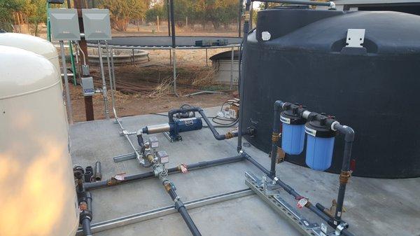 A well pressure pump system we did.