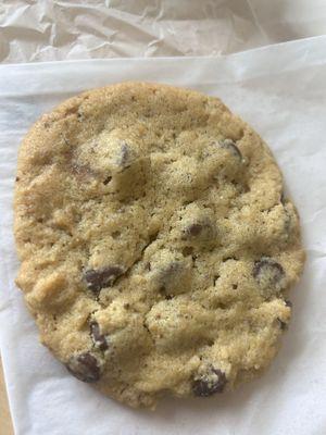 Vegan chocolate chip cookie