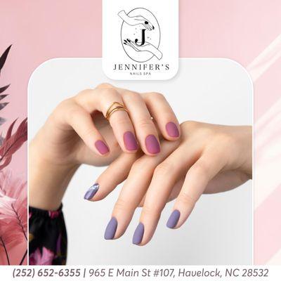 Let us pamper your nails with meticulous attention to detail at Jennifer Nails & Spa. 
Your hands deserve the best care and precision