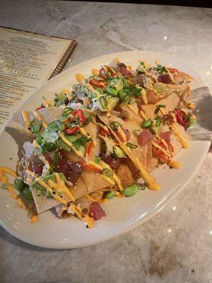 Ahi poke nachos