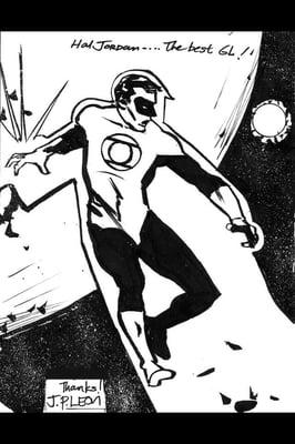 Original Green Lantern sketch for sale by John Paul Leon.