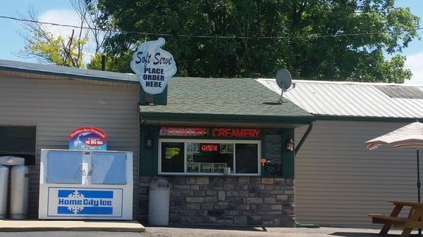 Wanted to take a picture of their ice cream but it was so hot outside it was melting quick!