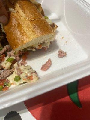 Italian steak sandwich