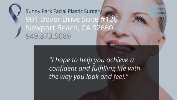 Great website design! Sunny Park Facial Plastic Surgery