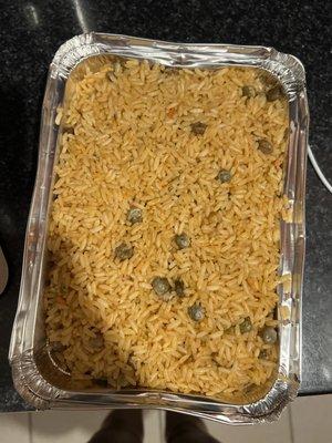 Small plate of arroz con gandules