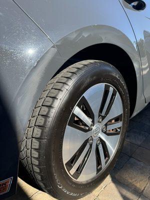 Wax left on the car, gnarly swirl marks after allegedly being polished.