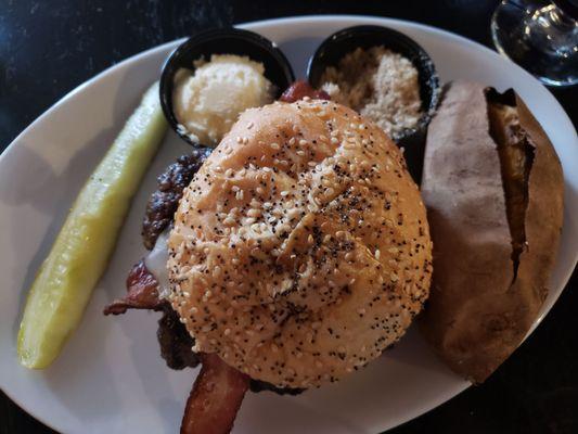 Bourbon bacon burger