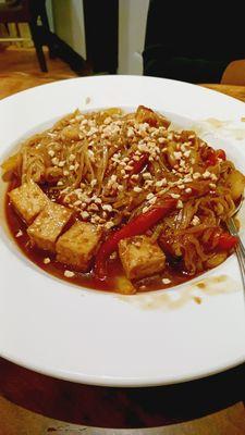 The Thai Pad with Tofu. Delicious and spicy!