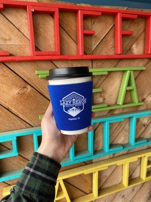 drip coffee with free coffee koozie!