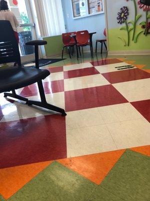 The pediatric associates waiting area