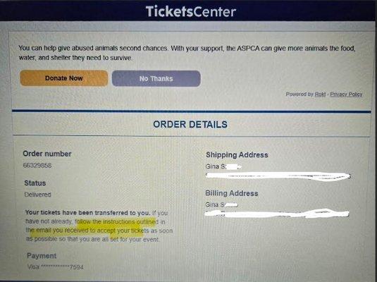 Ticketcenter.com is a SCAM operation