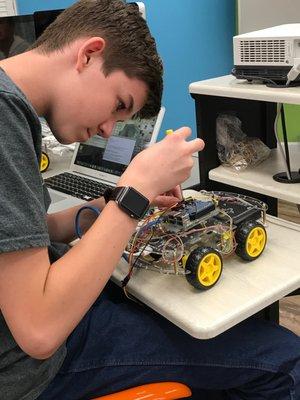 Robotics is taught in the Middle School.