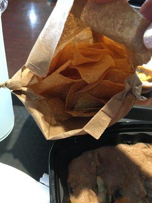 Bag of chips comes with an order.