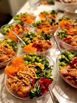 Mini Salmon Poke Bowls - Sushi Night Class