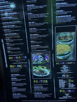 Food menu