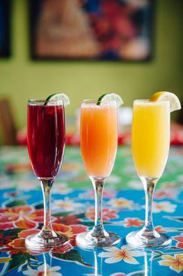 Mimosas for brunch every Saturday and Sunday