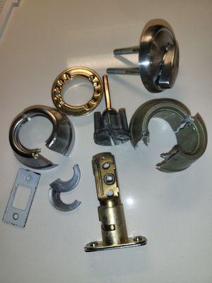 Lock completely destroyed from saw