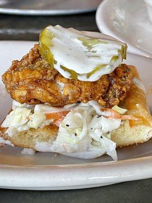 Nashville hot fried oyster