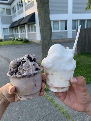 cookies dough, lemon sorbet and the oreo yogurt